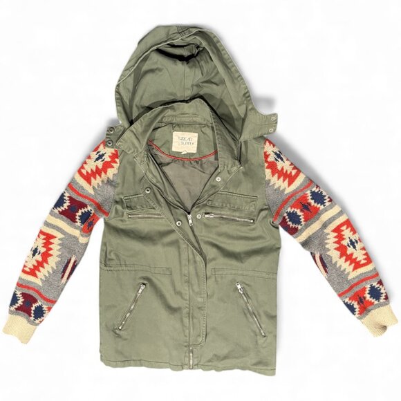 Thread & Supply Jackets & Blazers - Thread & Supply Womens Hooded Jacket --Military Army Green Aztec --Size Small